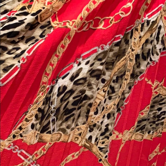 Red leopard accordion skirt - Picture 8 of 8